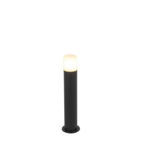 Venkovní lampa černá s opálově bílým odstínem 50 cm - Odense