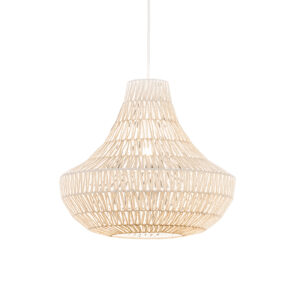 Retro závěsná lampa bílá 50 cm – Lina Cono 50