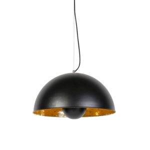 Průmyslová závěsná lampa černá se zlatem 50 cm - Magna Eglip