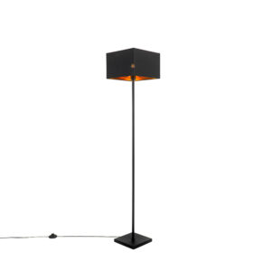 Moderní stojací lampa černá se zlatem - VT 1