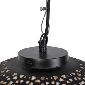 Orientální závěsná lampa černá se zlatem 45 cm – Radiante