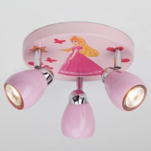 Růžové stropní světlo LED Princess