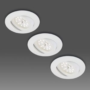 Bílé LED podhledové svítidlo v sadě 3 – otočné