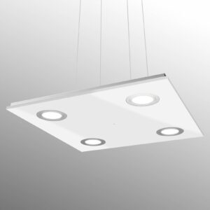 Čtvercové LED závěsné světlo Pano, bílá