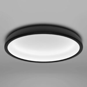 LED stropní světlo Reflexio, Ø 46cm, černá