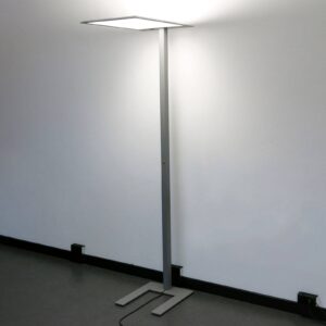 LED stojací lampa LEAS, 203 cm, titan, senzor