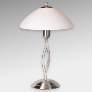 Stolní lampa Capri výška 45 cm ocel/bílá