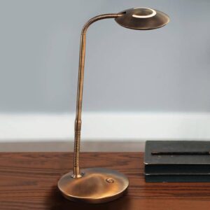 Se stmívačem – stolní lampa LED Zenith bronz