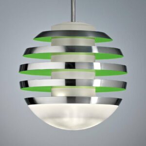 TECNOLUMEN Bulo – LED závěsné světlo zelené