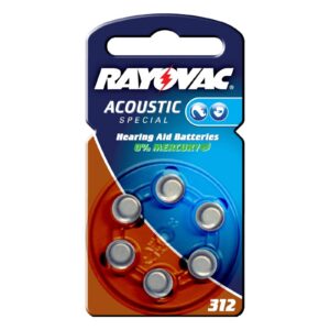 Rayovac 312 Acoustic 1,4V 180m/Ah knoflíková buňka