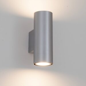 Stříbrné nástěnné LED světlo Kabir, 2bodové