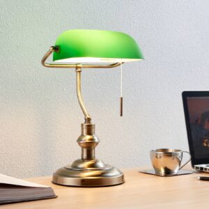 Milenka – lampa na psací stůl se zeleným stínidlem