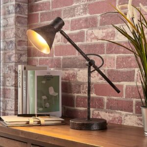 Stolní lampa LED Zera s rezavou barvou