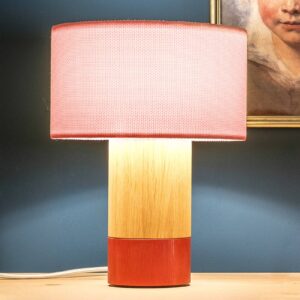 Stolní lampa Klippa Chintz růžová 31cm