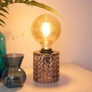 Pauleen Crystal Smoke stolní lampa sokl ze skla