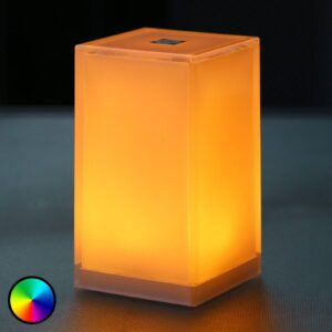 Přenosná stolní lampa Cub, ovládání aplikací, RGBW