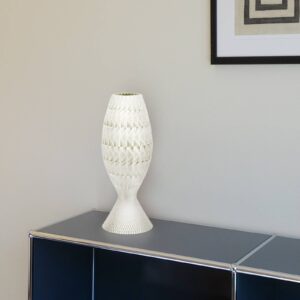 Stolní lampa Fraktal z biomateriálu, silk, 33 cm