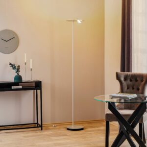 Bopp Share LED stojací lampa, čtecí světlo, hliník
