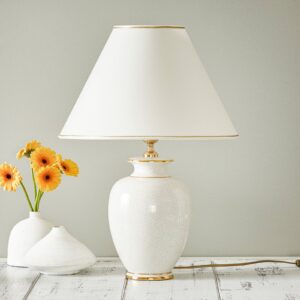 Stolní lampa Giardino Craclee v bílé