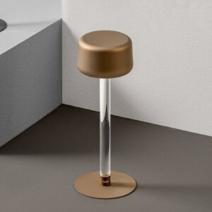 OLEV Tee designová stolní lampa s baterií, zlatá