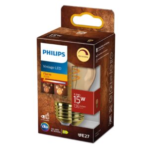 Philips LED Classic E27 P45 3,5W 1 800 K zlatá