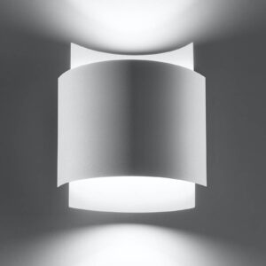 Nástěnné světlo Pako ze 2 ocelových desek v bílé