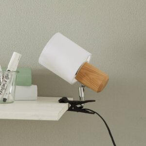 Moderní svítilna s klipem Clampspots bílé stínidlo