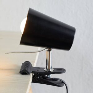 Černá svítilna s klipem Clampspots moderní vzhled