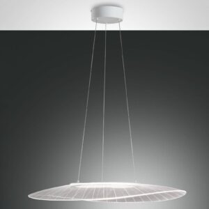 LED závěsné světlo Vela, bílá, ovál, 78 cm x 55 cm