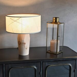 LeuchtNatur Pura LED stolní lampa, borovice/listy