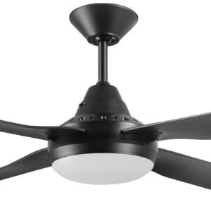 LED stropní ventilátor Moonah, černá
