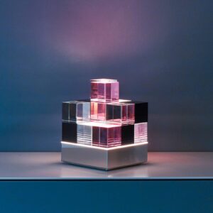 TECNOLUMEN Cubelight Move stolní růžová/černá