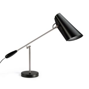 Northern Birdy – stolní lampa v černé a ocel