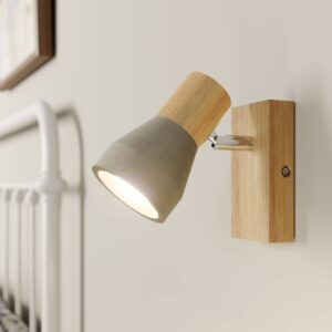 LED reflektor Filiz ze dřeva a betonu