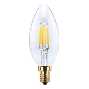 SEGULA LED svíčka 24V E14 3W 922 filament dim