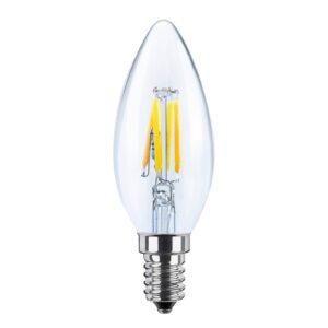 SEGULA LED svíčka 24V E14 3W 927 filament dim