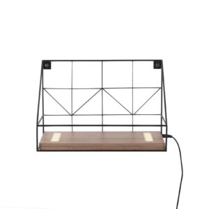 LED nástěnné světlo Board, dřevěná police, 30x15cm