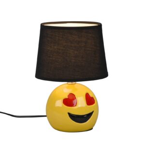 Stolní lampa Lovely se Smiley, látkové stínidlo