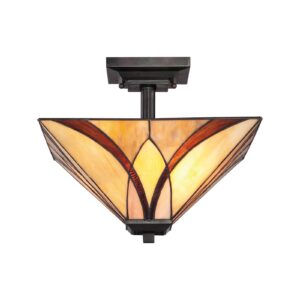 Stropní světlo Asheville design Tiffany výška 30,5