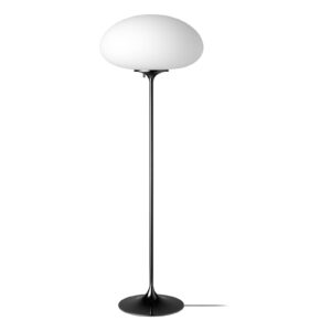 GUBI Stemlite stojací lampa, černá-chrom, 110 cm