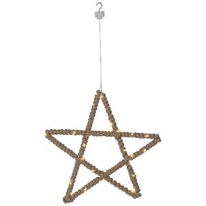 Jutta LED dekorační hvězda s jutovým lankem