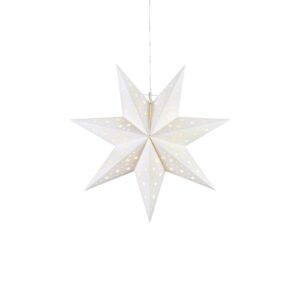 LED závěsná hvězda Blank, baterie, Ø 45cm bílá