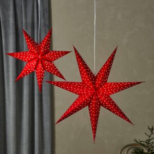 LED závěsná hvězda Blink, samet Ø 45cm červená