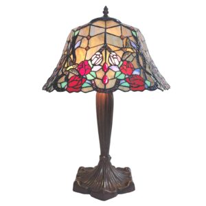 Stolní lampa 5LL-6072 žlutá, styl Tiffany