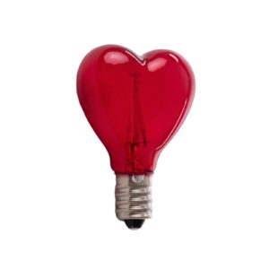 E14 1W LED žárovka 5V pro Mouse Lamp srdce červená