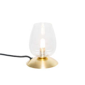 Klasická stolní lampa zlatá se sklem – Elien