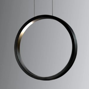 Cini&NIls Assolo – černé závěsné světlo LED 43 cm