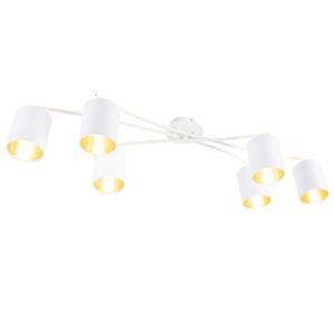 Moderní stropní svítidlo bílé 6 světel - Lofty