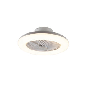 Designový stropní ventilátor bílý včetně LED stmívatelný – Clima