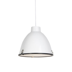 Průmyslová závěsná lampa bílá stmívatelná 38 cm – Anteros